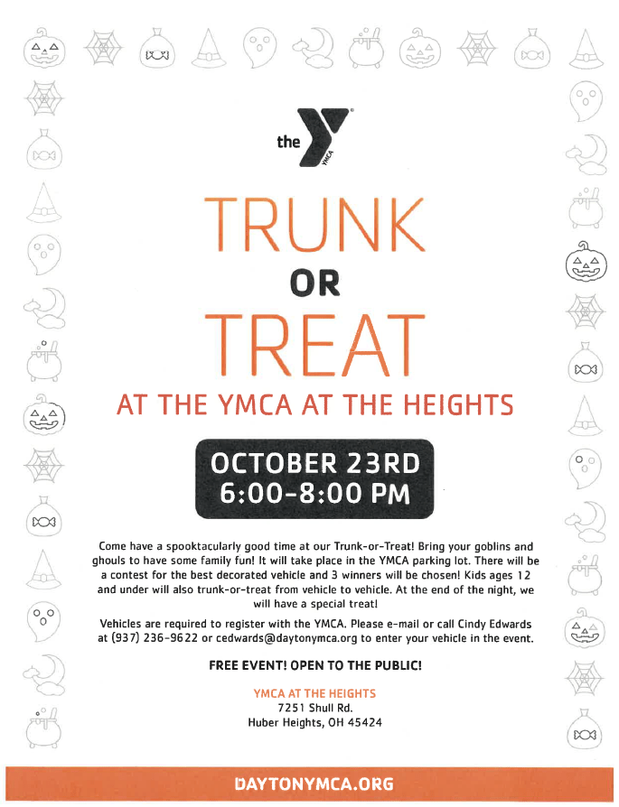 Trunk or Treat at the YMCA at the Heights Huber Heights Chamber of