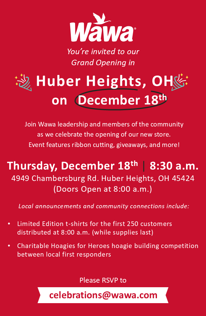 wawa grand opening dec 18