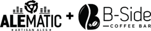 Alematic Artisan Ales + BSide Coffee Bar logo