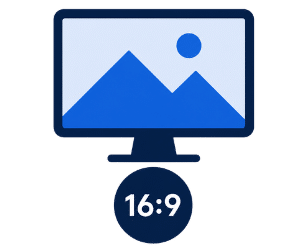 16-9 image requirements infographic